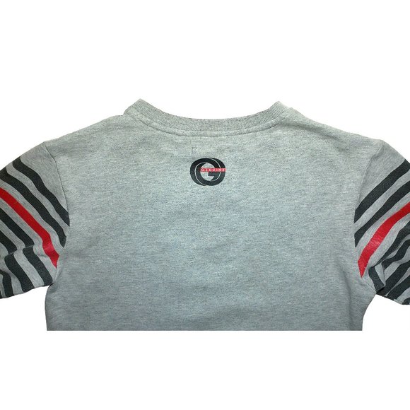 Vtg Rare Black Bart Simpson Inmate Wandering Juvie Ep. Gray Striped Sweater Sz M - Picture 8 of 9